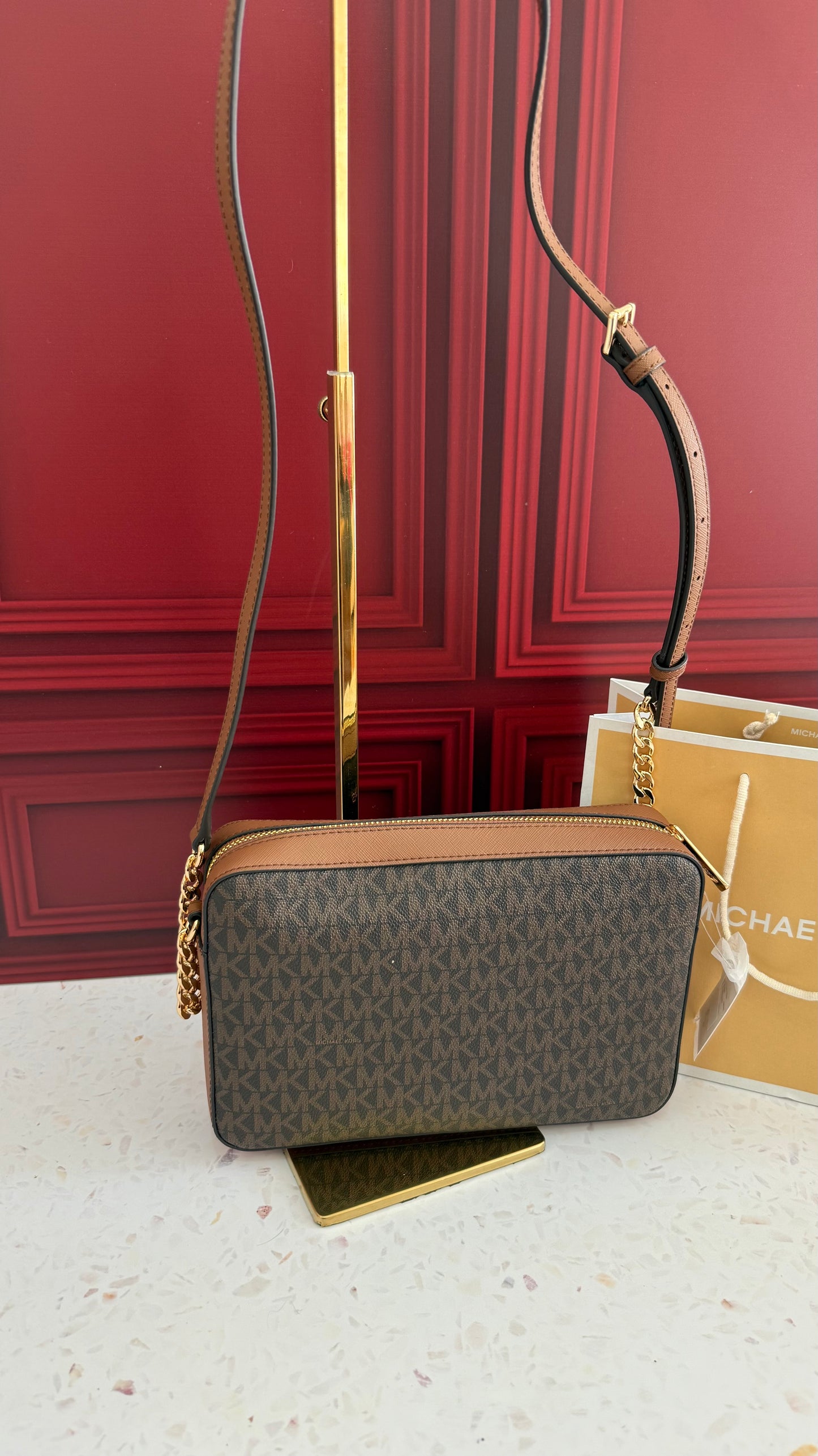 Jet Set Large Printed Logo Crossbody Bag