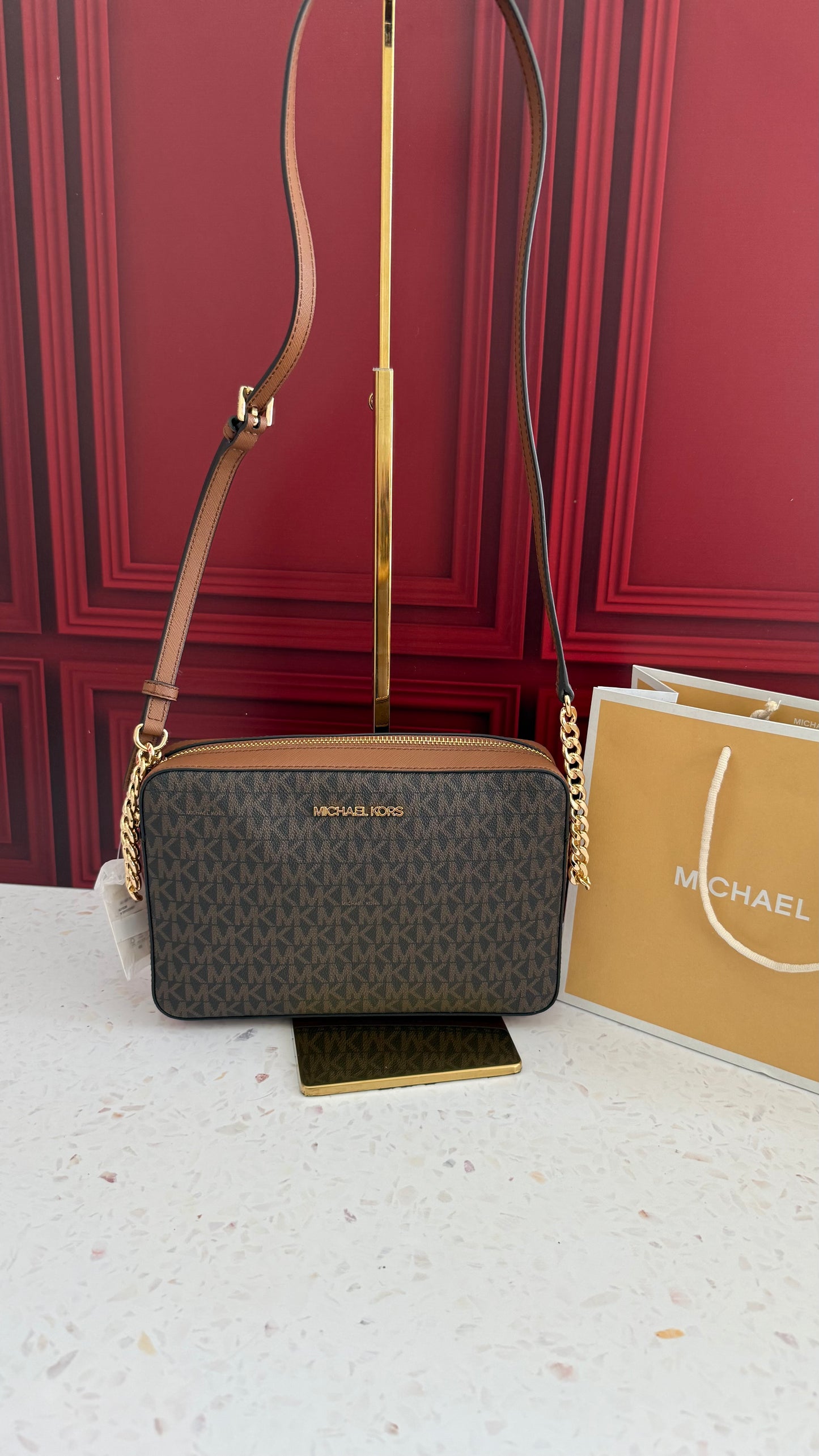 Jet Set Large Printed Logo Crossbody Bag