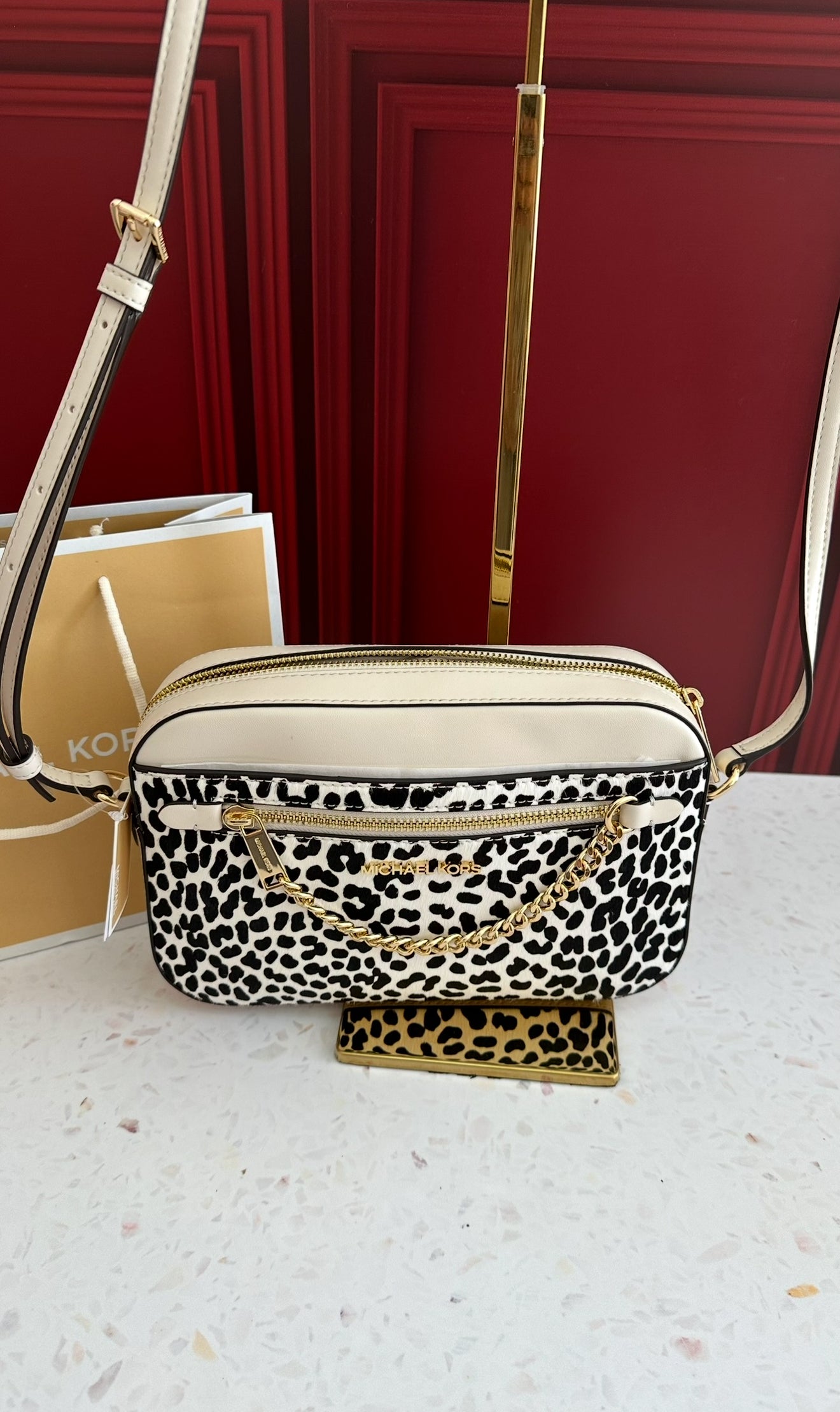 Jet Set Large Saffiano Leather Crossbody Bag