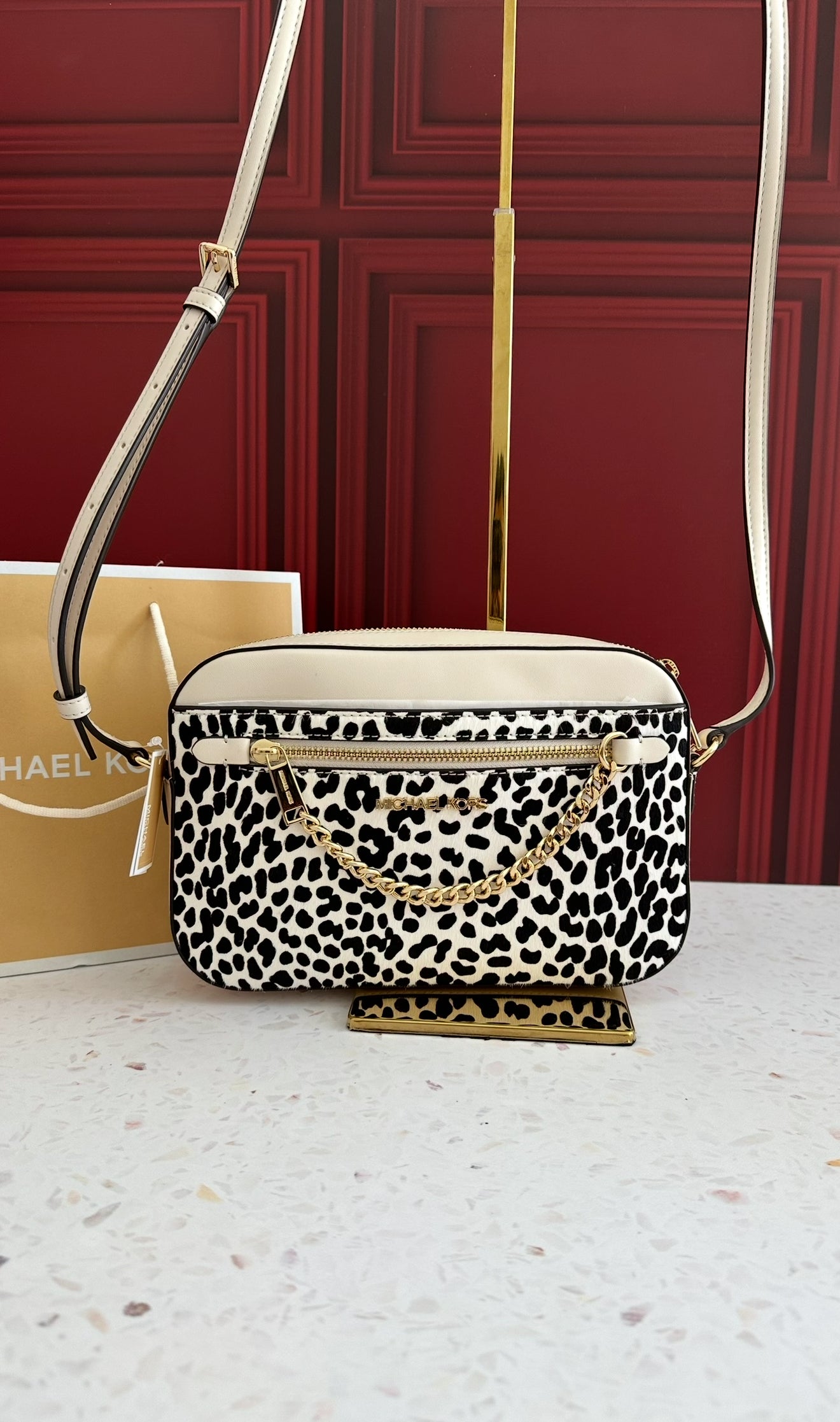 Jet Set Large Saffiano Leather Crossbody Bag