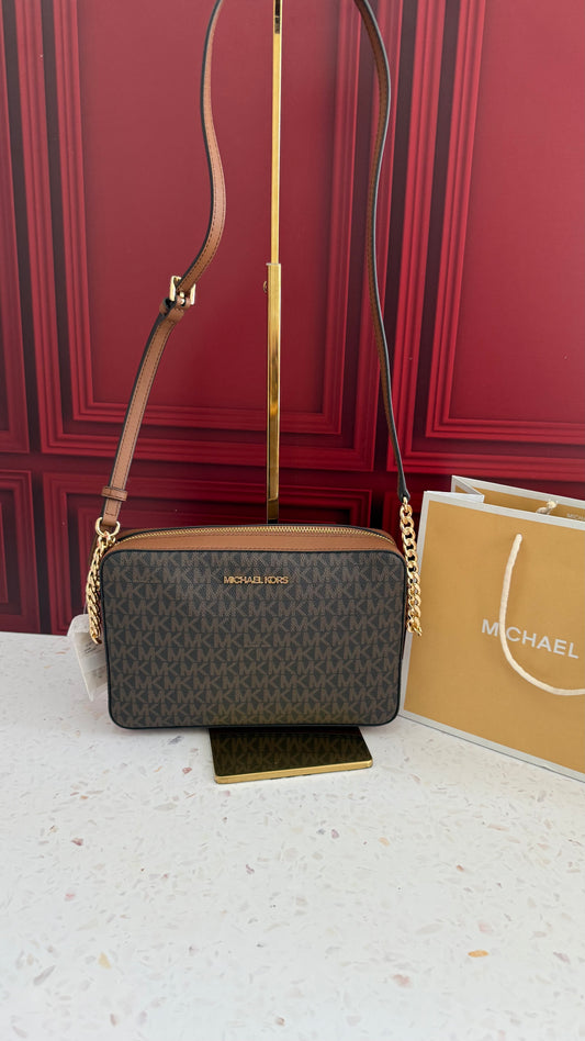 Jet Set Large Printed Logo Crossbody Bag