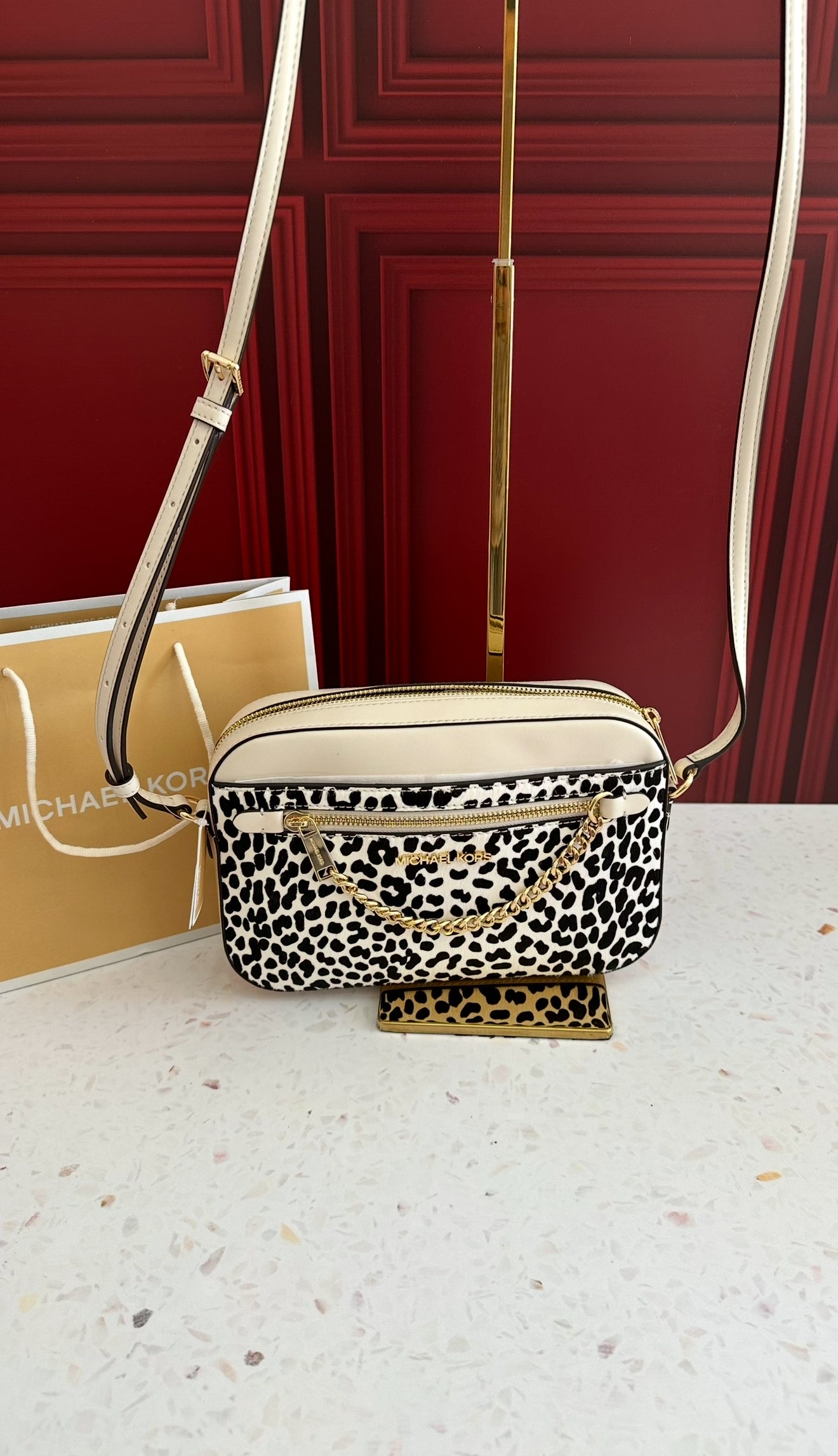 Jet Set Large Saffiano Leather Crossbody Bag